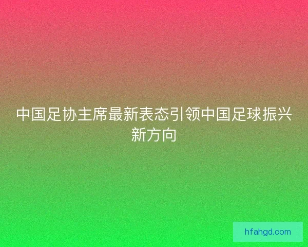 中国足协主席最新表态引领中国足球振兴新方向 中国足协主席最新表态引领中国足球振兴新方向